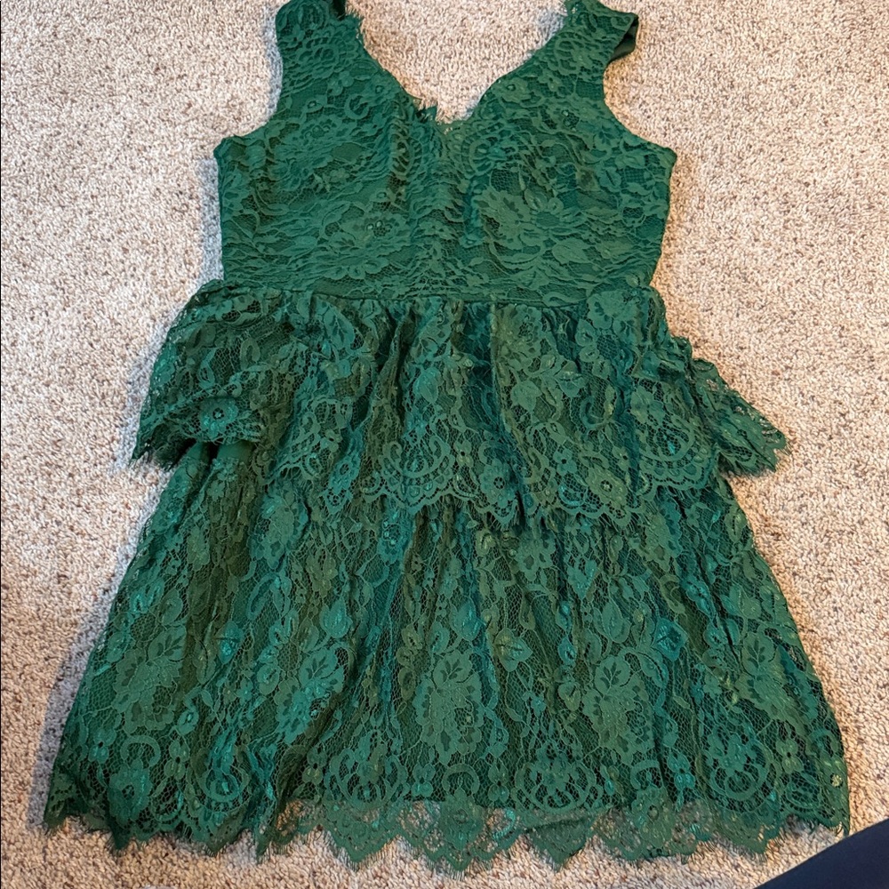 Gianni Bini Emerald Lace Dress